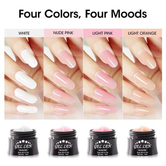 Professional Extension Poly Gel Soak Off UV Builder Gel Set Acrylic Nail Kit - Picture 2 of 8